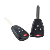 Uncut Car Key Fob 46 Chip Replacement for 2007-2009 Ram 2010-2018 Patriot Remote Start Control OHT692427AA   KR-D4SC